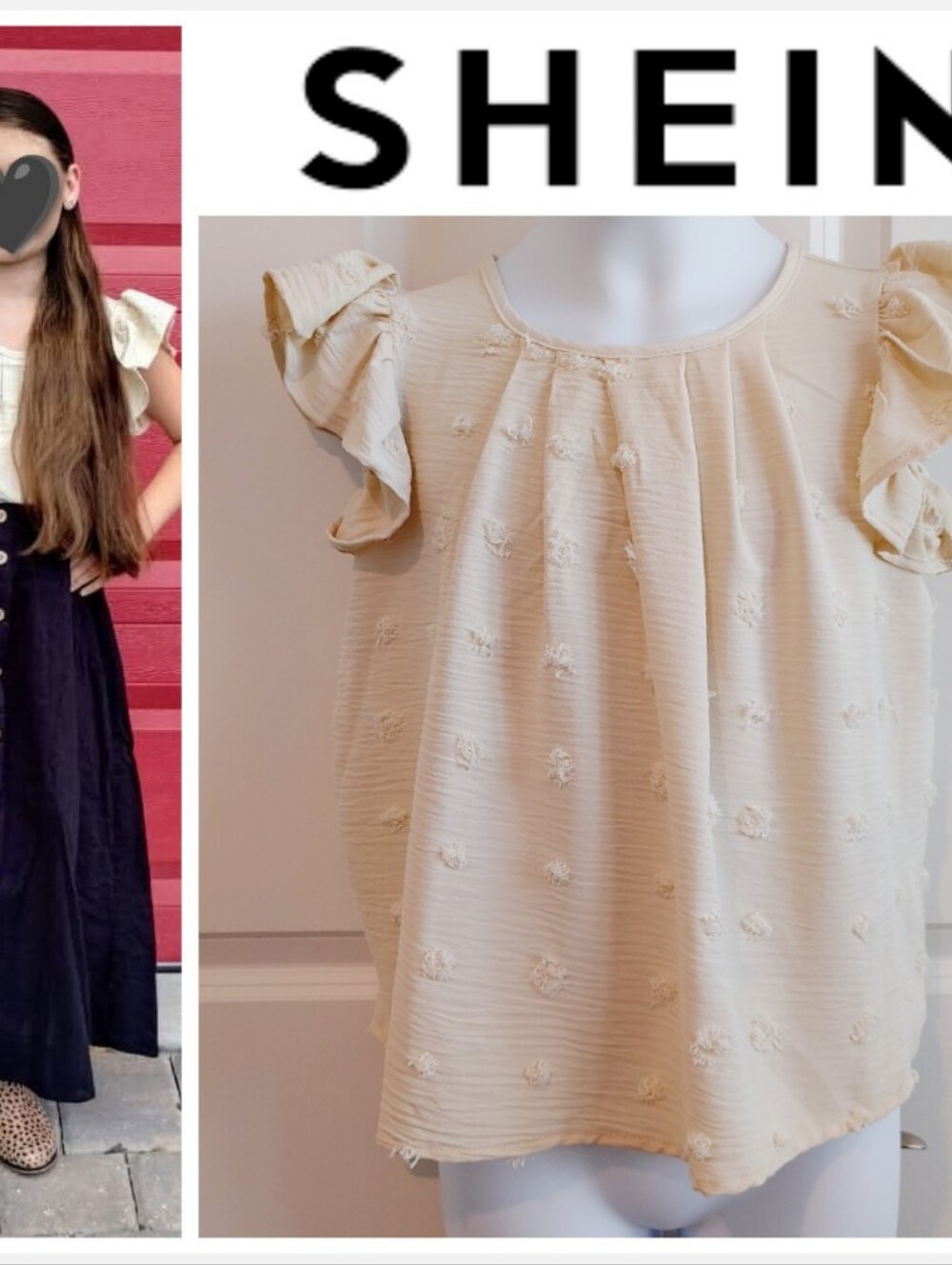 Cream Swiss Dot Blouse